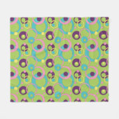 Funky Green Circles Fleece Blanket (Vorderseite (Horizontal))
