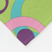 Funky Green Circles Fleece Blanket (Ecke)