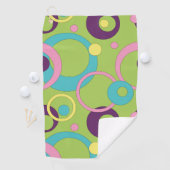 Funky Green Circles Golfhandtuch (Insitu)