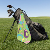 Funky Green Circles Golfhandtuch (Gras)