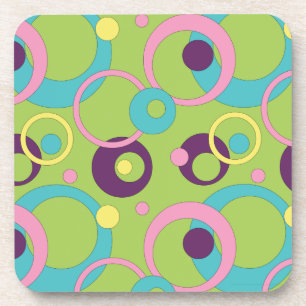 Funky Green Circles Korkuntersetzer Untersetzer