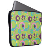 Funky Green Circles Laptop Sleeve (Vorne Rechts)
