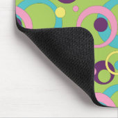 Funky Green Circles Mauspad (Ecke)