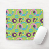 Funky Green Circles Mauspad (Mit Mouse)