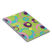 Funky Green Circles-Notebook Notizblock (Rechte Seite)