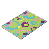 Funky Green Circles-Notebook Notizblock (Linke Seite)