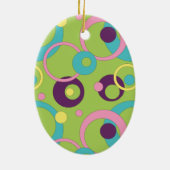 Funky Green Circles Ornament (Hinten)