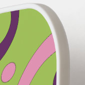 Funky Green Circles Pickleball Schläger (Linke Seite)