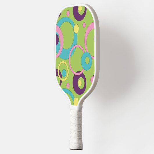 Funky Green Circles Pickleball Schläger (Links)