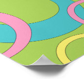Funky Green Circles Poster (Ecke)
