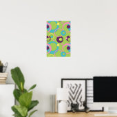 Funky Green Circles Poster (Heimbüro)