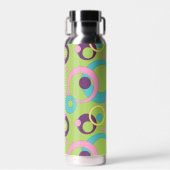 Funky Green Circles Trinkflasche (Vorne)