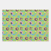 Funky Green Circles Wrapping Paper Set Geschenkpapier Set (Vorderseite 3)