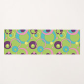Funky Green Circles Yoga Mat Yogamatte (Vorderseite (Horizontal))