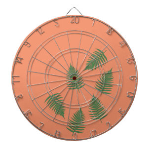 Funky Green Fern Lucky Dartboard Dartscheibe