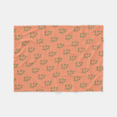Funky Green Fern Pattern Blanket Fleecedecke (Vorderseite (Horizontal))