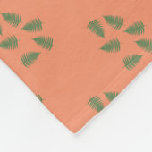 Funky Green Fern Pattern Blanket Fleecedecke (Ecke)