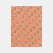 Funky Green Fern Pattern Blanket Fleecedecke (Vorderseite)