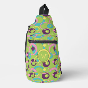 Funky Green Kreise Crossbody Bag