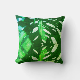Funky Green Leaf Throw Kissen Kissen