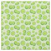 Funky Green Limon Fruit Slices Summer Print Stoff (Muster)