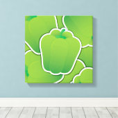 Funky green Pfeffer Leinwanddruck (Insitu (Holzboden))