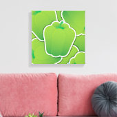 Funky green Pfeffer Leinwanddruck (Insitu (Wohnzimmer))