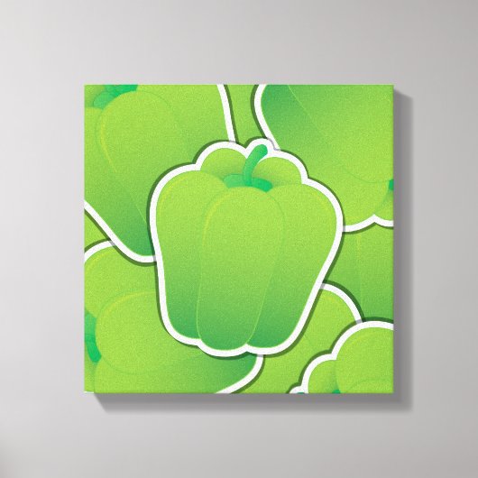Funky green Pfeffer Leinwanddruck (Vorderseite)