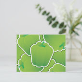 Funky green Pfeffer Postkarte (Stehend Vorderseite)