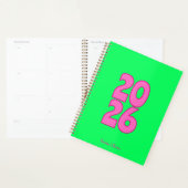 Funky Green & Pink Bold Writing Year Planner Planer (Anzeige)