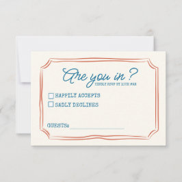 Funky Green Pink Red Funky UAWG RSVP Karte