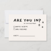 Funky Green Pink Red Scribble UAWG RSVP Karte (Vorderseite)