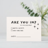 Funky Green Pink Red Scribble UAWG RSVP Karte (Stehend Vorderseite)