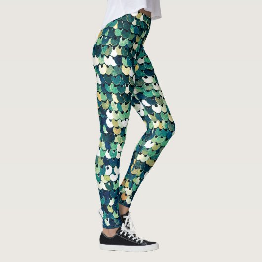 Funky Green Sequenzen Leggings (Rechts)