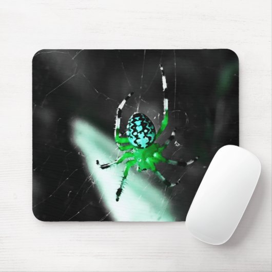 Funky Green Spider Mousepad (Mit Mouse)