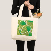Funky green Trauben Jumbo Stoffbeutel (Vorderseite (Produkt))