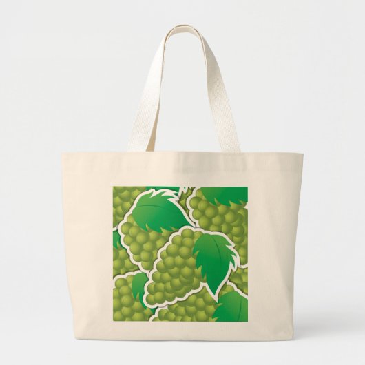 Funky green Trauben Jumbo Stoffbeutel (Vorne)