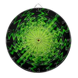 Funky green wave light Streifen abstrakt Dartscheibe