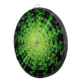 Funky green wave light Streifen abstrakt Dartscheibe (Vorderseite rechts)