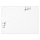 Funky Grey Flamingo Birds Pattern Tischdecke (Vorderseite (Horizontal))