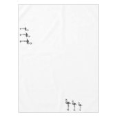 Funky Grey Flamingo Birds Pattern Tischdecke (Vorderseite)