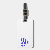 Funky, Griechisches Flaggenherz Gepäckanhänger (Vorderseite vertikal)