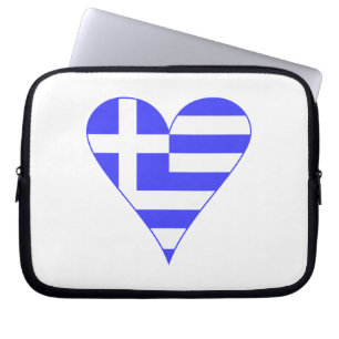 Funky, Griechisches Flaggenherz Laptopschutzhülle