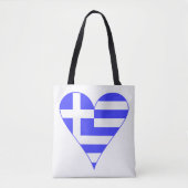 Funky, Griechisches Flaggenherz Tasche (Vorderseite)