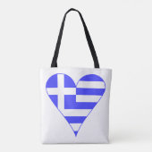 Funky, Griechisches Flaggenherz Tasche (Rückseite)