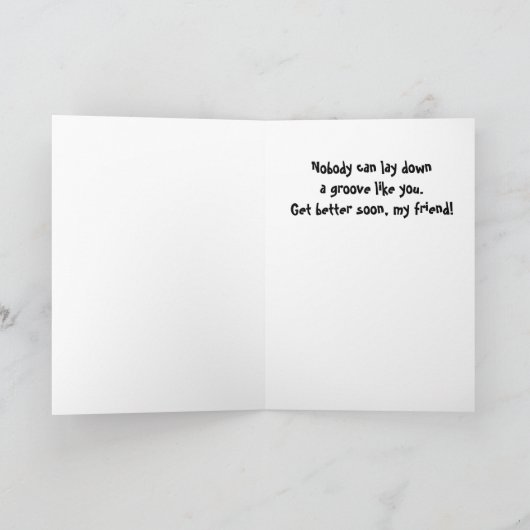 Funky Groove Drummer wird bald gut Karte (Innenseite)