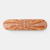Funky Groovy Colorful Good Vibes Skateboard (Horizontal)