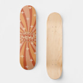 Funky Groovy Colorful Good Vibes Skateboard (Vorderseite)