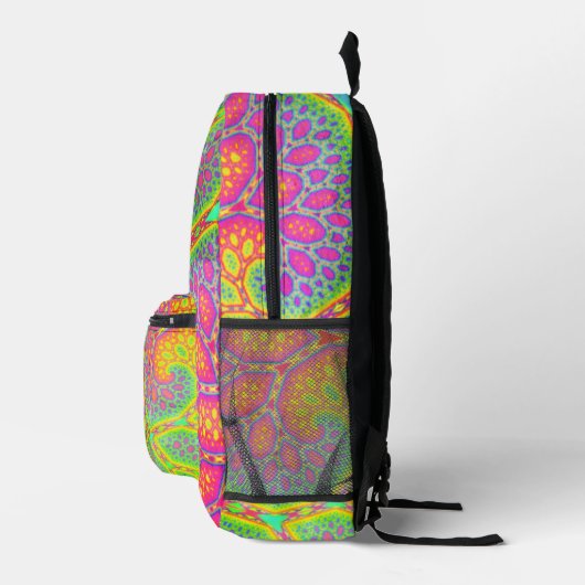 Funky Groovy Geometric Mathematiric Fraktal Tree Bedruckter Rucksack (Rechts)