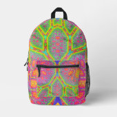 Funky Groovy Geometric Mathematiric Fraktal Tree Bedruckter Rucksack (Vorderseite)